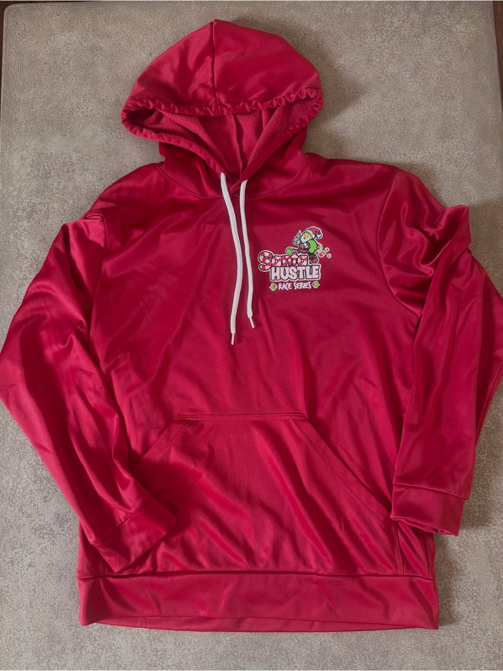 🎄 NWOT Men's S Santa Hustle Christmas Hoodie Red